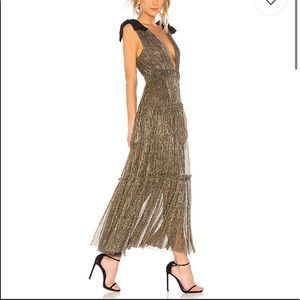 Sabina Musayev Ray Dress Gold XS